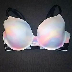Pink victorias secret water color pastel bra